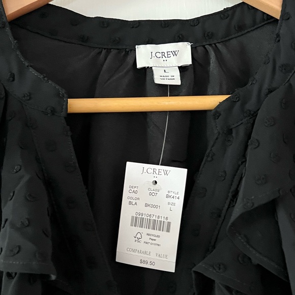 Set of two NWT JCrew Swiss dot button front blouse. - Picture 2 of 8